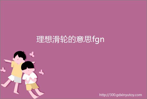 理想滑轮的意思fgn