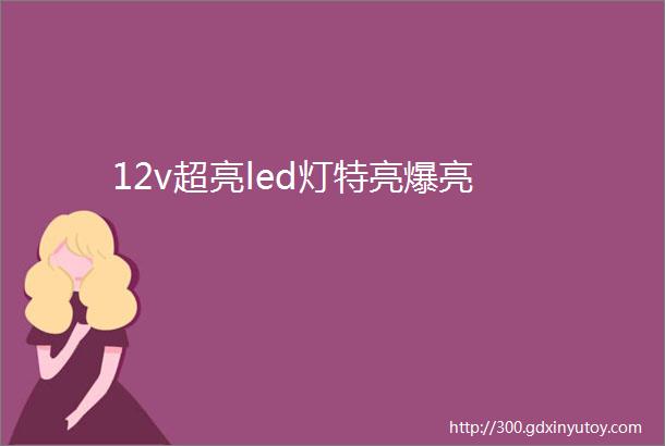 12v超亮led灯特亮爆亮