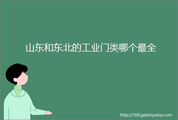 山东和东北的工业门类哪个最全