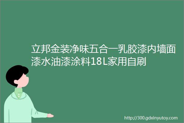 立邦金装净味五合一乳胶漆内墙面漆水油漆涂料18L家用自刷