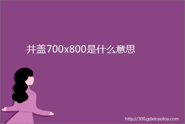 井盖700x800是什么意思