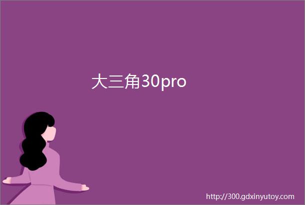 大三角30pro