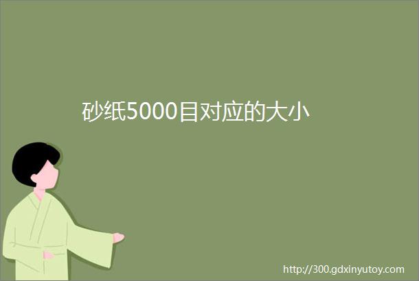 砂纸5000目对应的大小