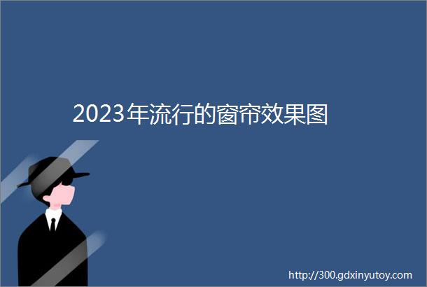 2023年流行的窗帘效果图