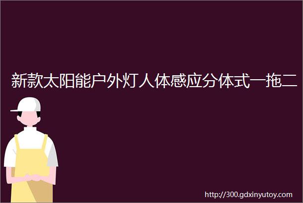 新款太阳能户外灯人体感应分体式一拖二