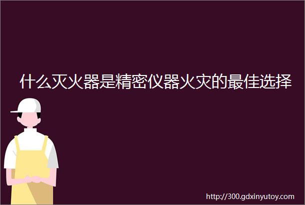 什么灭火器是精密仪器火灾的最佳选择