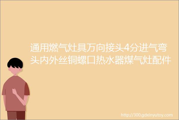 通用燃气灶具万向接头4分进气弯头内外丝铜螺口热水器煤气灶配件