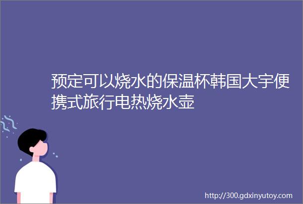 预定可以烧水的保温杯韩国大宇便携式旅行电热烧水壶