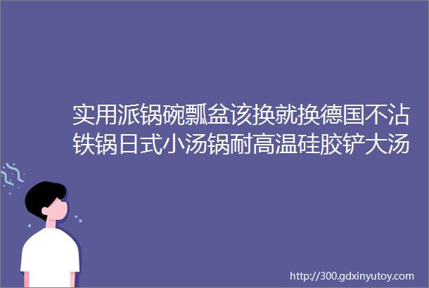 实用派锅碗瓢盆该换就换德国不沾铁锅日式小汤锅耐高温硅胶铲大汤勺鱼盘helliphellip