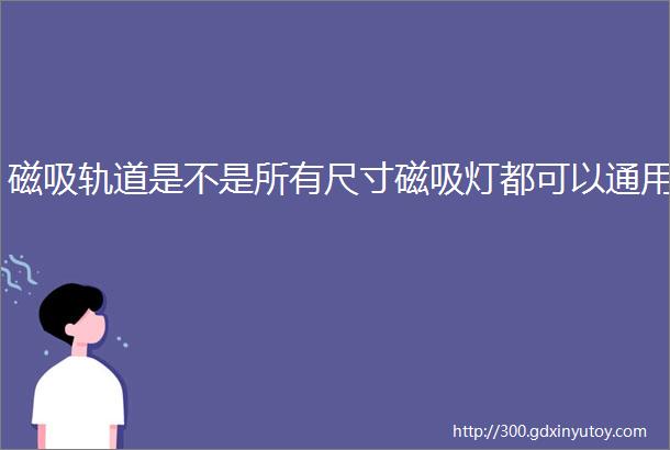 磁吸轨道是不是所有尺寸磁吸灯都可以通用