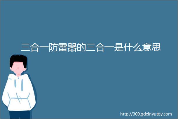 三合一防雷器的三合一是什么意思