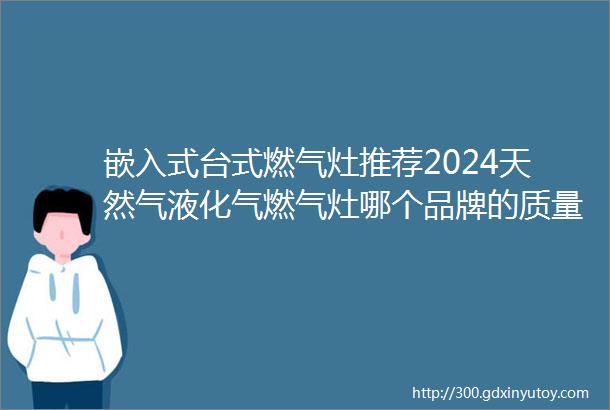 嵌入式台式燃气灶推荐2024天然气液化气燃气灶哪个品牌的质量好耐用