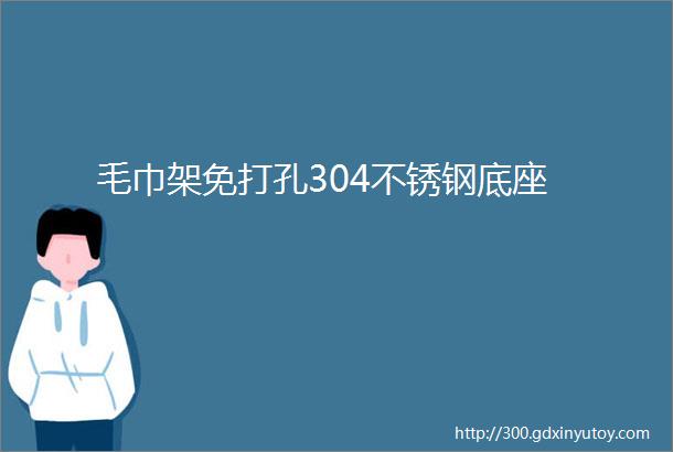 毛巾架免打孔304不锈钢底座