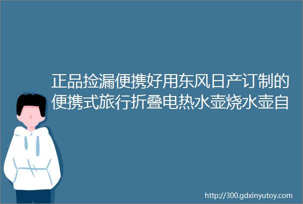 正品捡漏便携好用东风日产订制的便携式旅行折叠电热水壶烧水壶自动断电宿舍小型开水壶