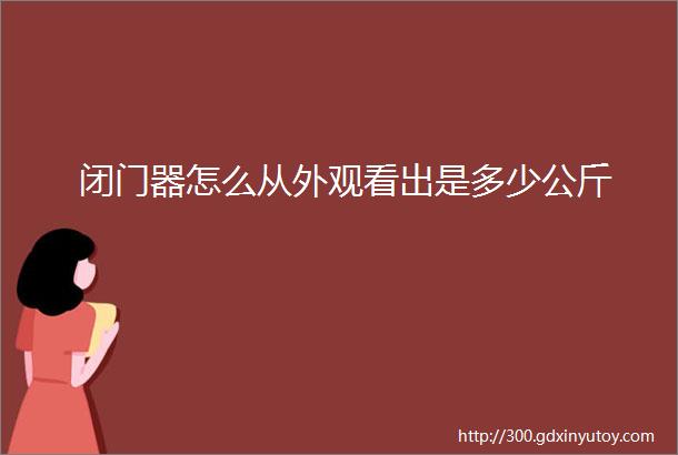 闭门器怎么从外观看出是多少公斤