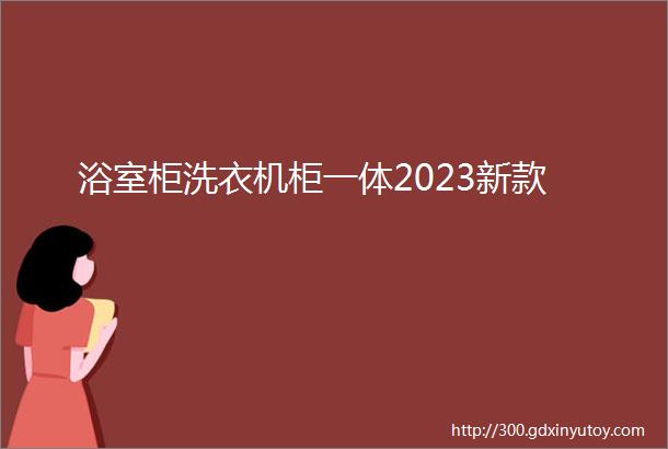 浴室柜洗衣机柜一体2023新款