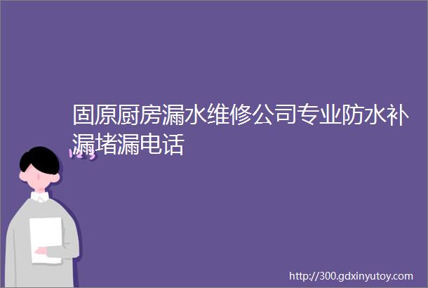 固原厨房漏水维修公司专业防水补漏堵漏电话